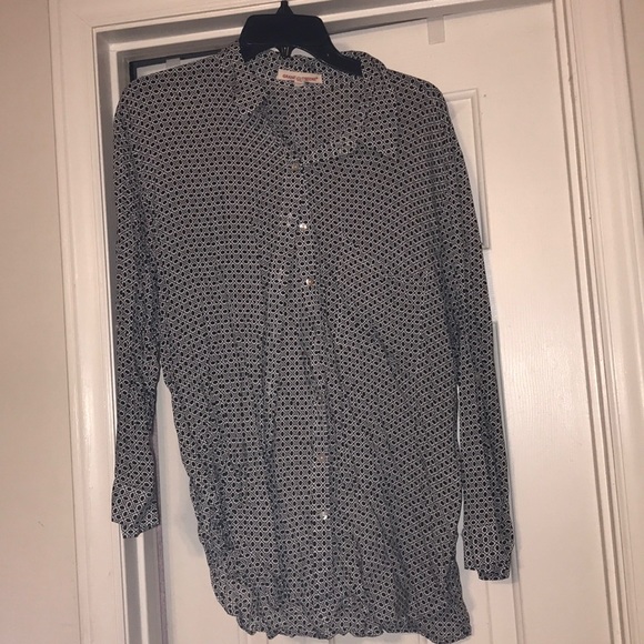 grand & greene Tops - Black and white button down